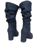 Bota Cano Alto - Gisele, Jeans Escuro