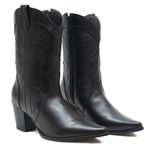 Bota Cano Médio Western - Ivy, Preta