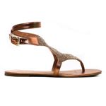 Rasteira Flat - Tábata, Bronze