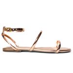 Rasteira Flat - Lucy, Cobre.