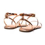 Rasteira Flat - Lucy, Cobre.