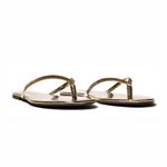 Rasteira Flat - Sol, Ouro Light.