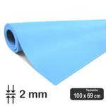 Poron Esportivo De Retorno Rápido Azul 2 Mm - 0,68 x 1 Metros