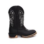 Bota Texana Masculina Country Bico Quadrado Couro Sola Jump Delegada