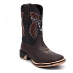 Bota Texana Country Sola Jump Botina Masculina Couro Legítimo Promoção Confortável 