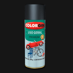 TINTA SPRAY USO GERAL PREMIUM PRETO BRILHANTE RÁPIDO 52001 COLORGIN 350ML