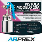 Pistola De Pintura Profissional Arprex 1.8 Modelo 25a Sucção