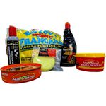 KIT COM 6 PRODUTOS DE POLIR E ENCERAR CARRO E MOTO