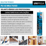 UNIPEGA PU40 MULTIUSO CINZA CARTUCNHO 210ML/360G