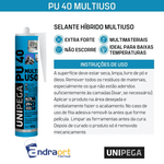 UNIPEGA PU40 MULTIUSO CINZA CARTUCNHO 210ML/360G