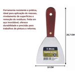 ESPÁTULA DE INOX 10CM 6155/16 ATLAS