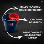 BALDE COM ESCORREDOR PARA MOP 9LT AT2027 ATLAS