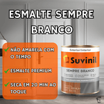 TINTA ESMALTE BRILHANTE SEMPRE BRANCO BASE SOLVENTE 900ML SUVINIL