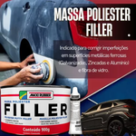 MASSA POLIESTER FILLER 900 GR MAXI RUBBER