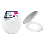 ASSENTO SANITÁRIO ALMOFADADO CLASSICO PLASTICO BRANCO ATLAS