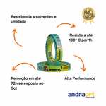 CAIXA COM 12 FITAS CREPE 525 18X50 AUTOMOTIVA VERDE ADERE