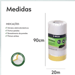 FILME MASCARAMENTO C FITA CREPE 90CMX20M ATLAS