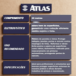 FILME MASCARAMENTO C FITA CREPE 90CMX20M ATLAS