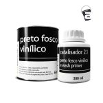 KIT PRETO FOSCO VINILICO 600ML + CATALISADOR 300ML MAXI RUBBER 