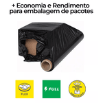 FILME PLASTICO STRECH PRETO ROLO 500M - 1,7KG