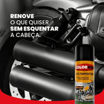 KIT COM 6 SPRAYS ALTA TEMPERATURA PRETO FOSCO COLORGIN