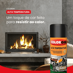 KIT COM 6 SPRAYS ALTA TEMPERATURA PRETO FOSCO COLORGIN