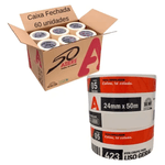 CAIXA DE FITA CREPE 423 24X50 USO GERAL TAPEFIX ADERE COM 60 UNIDADES