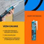 SELANTE VEDA CALHAS COM FUNGICIDA CINZA 280ML UNIPEGA
