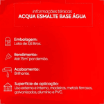 EUCATEX ESMALTE BRILHANTE BASE AGUA BASE B 3,2L