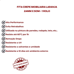 FITA CREPE IMOBILIÁRIA LARANJA A128RLS 24x50 ADERE