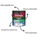 TINTA ACRILICA PISO PREMIUM AMARELO DEMARCAÇÃO 3,6LT CONSTRUIR