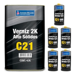 KIT VERNIZ 2K ALTO SOLIDO 4,5 C21 + 05 END H21 450ML