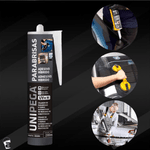 COLA PU P/ VIDROS E PARABRISAS ADESIVO PRETO 280ML UNIPEGA