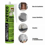 UNIPEGA SILICONE ACETICO PROF INCOLOR CARTUCHO 280ML