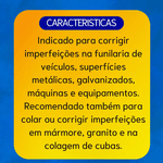 ADESIVO PLÁSTICO BRANCO MAXI RUBBER 700GR C/ CATALISADOR 9GR