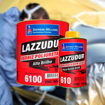 KIT LAZZUDUR PRETO NINJA 900ML + VERNIZ POLIURETANO