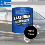 KIT LAZZUDUR PRETO NINJA + VERNIZ POLIURETANO + FITA CREPE