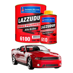 KIT LAZZUDUR PRETO NINJA + VERNIZ POLIURETANO + FITA CREPE