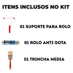 KIT SUPORTE PARA ROLO + ROLO ANTI GOTAS + TRINCHA