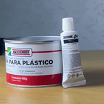 KIT MASSA POLIESTER PARA PLÁSTICO + ESPATULA
