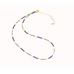 Colar Lápis - Lázuli Banhado a Ouro 18k