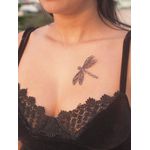 Pingente Joia Tatuada Libélula Prata