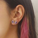 Brinco oval Chakra coronário