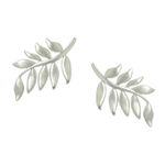 Brinco de prata Ramo de folhas Ear Cuff