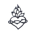 Pingente Joia Tatuada Sagrado Coração Prata