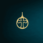 Pingente medalha Cruz em Ouro 18k