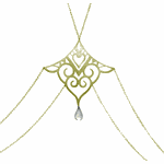 Body Chain - Banhado a Ouro e Cristal