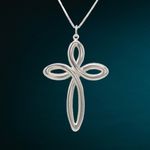 Pingente Cruz em prata 950