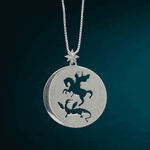 Medalha São Jorge Prata