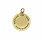 Medalha Ganesha em Prata com 20ml Banho em ouro 18k